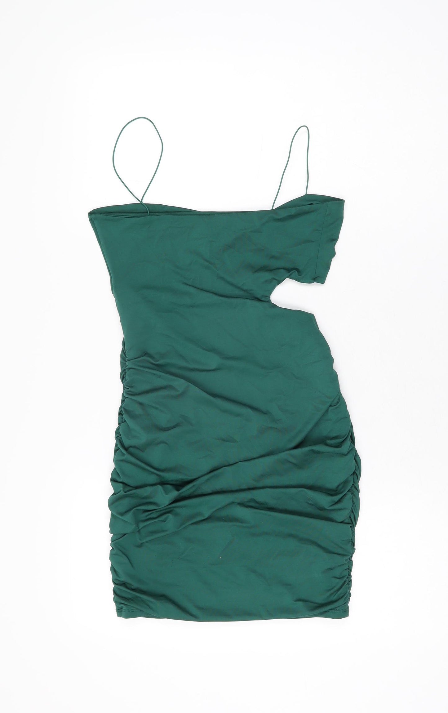 Oh Polly Womens Green Polyester Mini Size 8 V-Neck Pullover