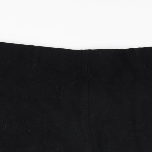Laura Ashley Womens Black Wool Flare Skirt Size 18 Zip