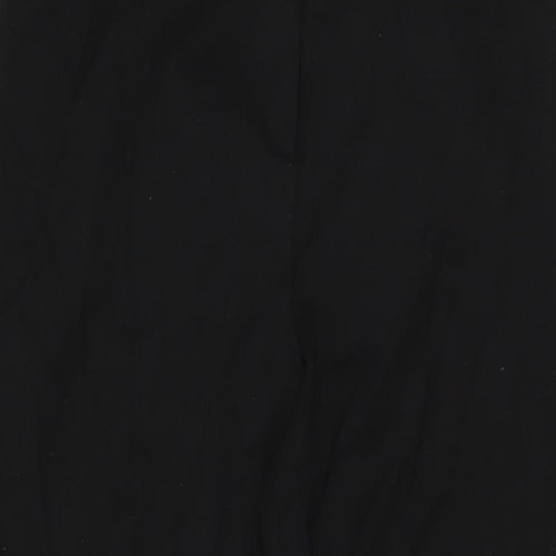 Volonte Womens Black Polyester Trousers Size 14 L29.5 in Regular Zip