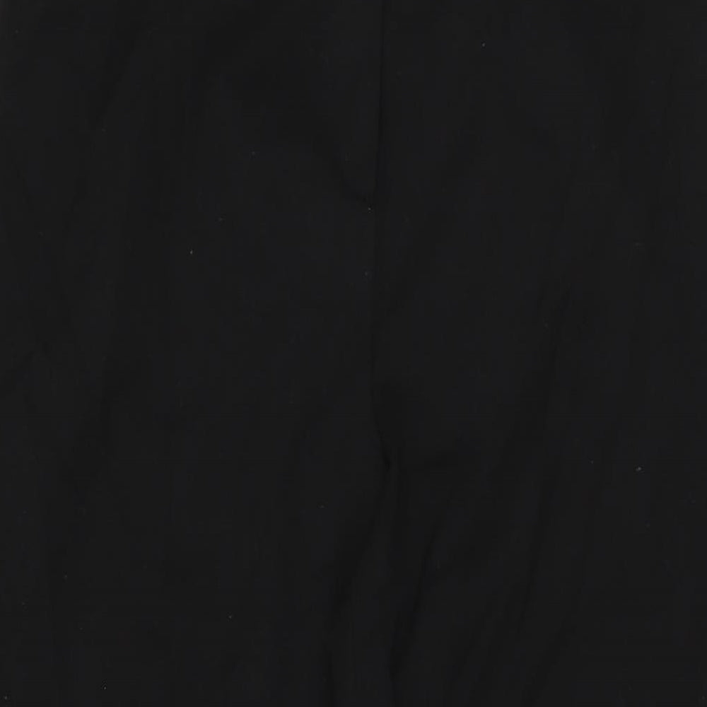 Volonte Womens Black Polyester Trousers Size 14 L29.5 in Regular Zip