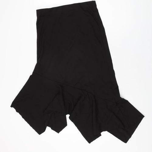 Monki Womens Black Viscose Flare Skirt Size S
