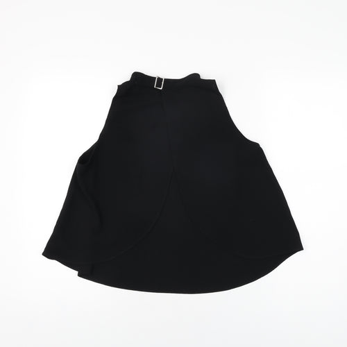 Zara Womens Black Polyester Basic Blouse Size M Round Neck