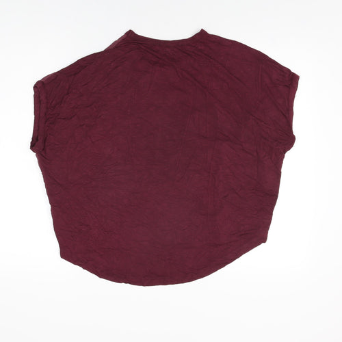 NEXT Womens Red Polyester Basic T-Shirt Size 8 Round Neck