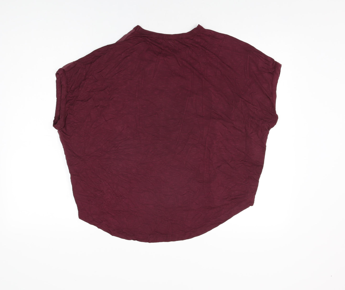 NEXT Womens Red Polyester Basic T-Shirt Size 8 Round Neck