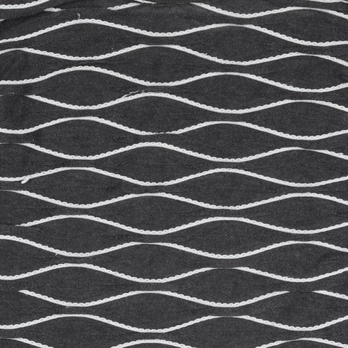 eci New York Womens Grey Geometric Polyester Basic T-Shirt Size L Round Neck