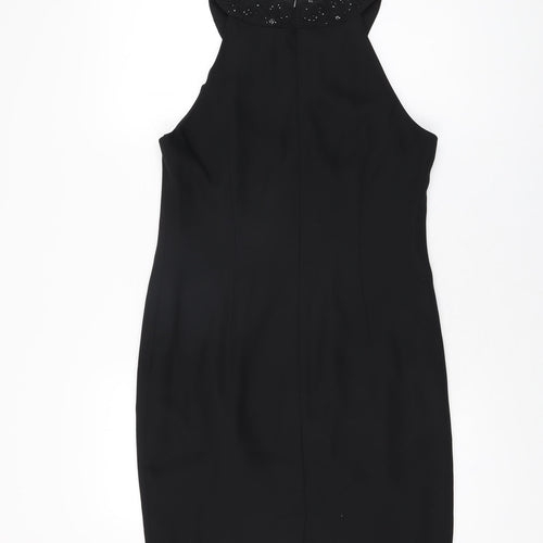 Opera Richards Womens Black Polyester Shift Size 12 Round Neck Zip