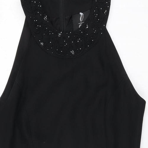 Opera Richards Womens Black Polyester Shift Size 12 Round Neck Zip