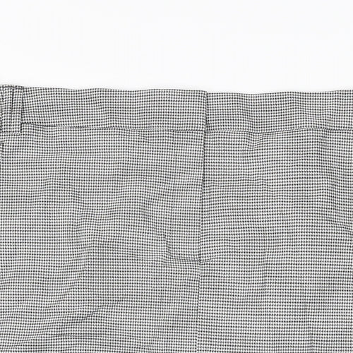 Marks and Spencer Womens Grey Geometric Polyester Straight & Pencil Skirt Size 22 Zip