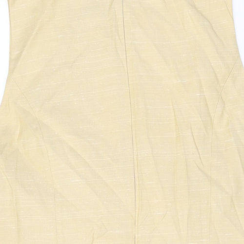 Yessica Womens Yellow Viscose Shift Size 20 Round Neck Zip