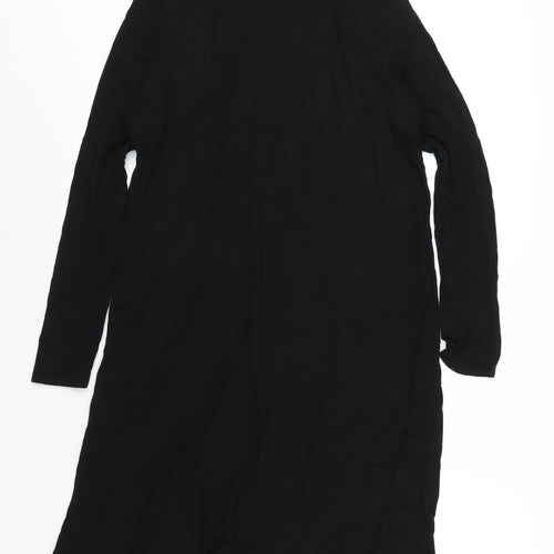 Lipsy Womens Black Viscose A-Line Size 8 Roll Neck Pullover