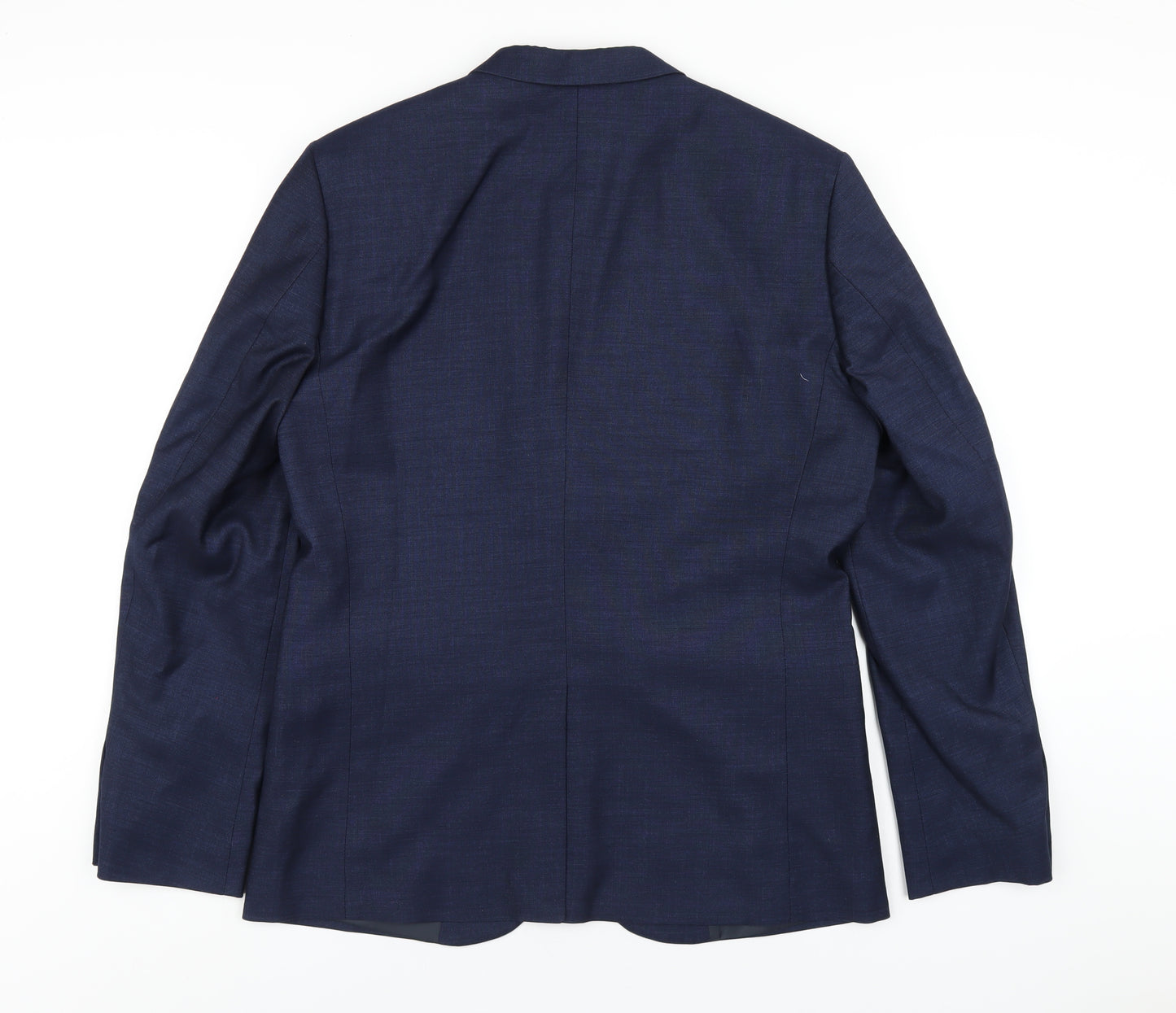 H&M Mens Blue Polyester Jacket Suit Jacket Size 42 Regular