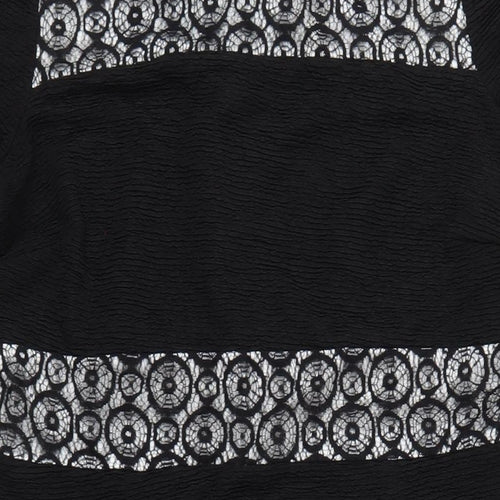 Per Una Womens Black Polyester Pencil Dress Size 16 Roll Neck Zip
