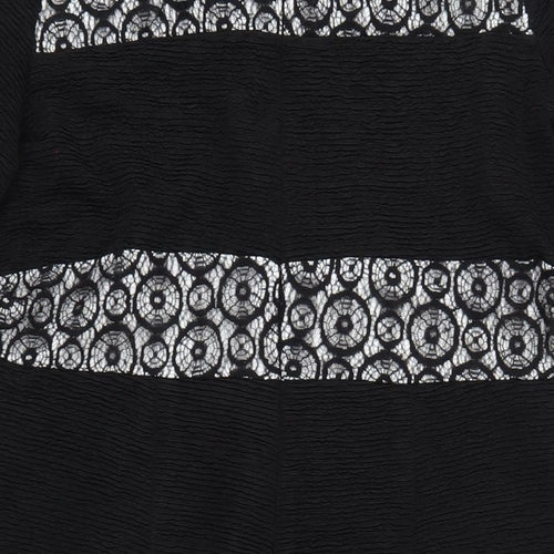 Per Una Womens Black Polyester Pencil Dress Size 16 Roll Neck Zip