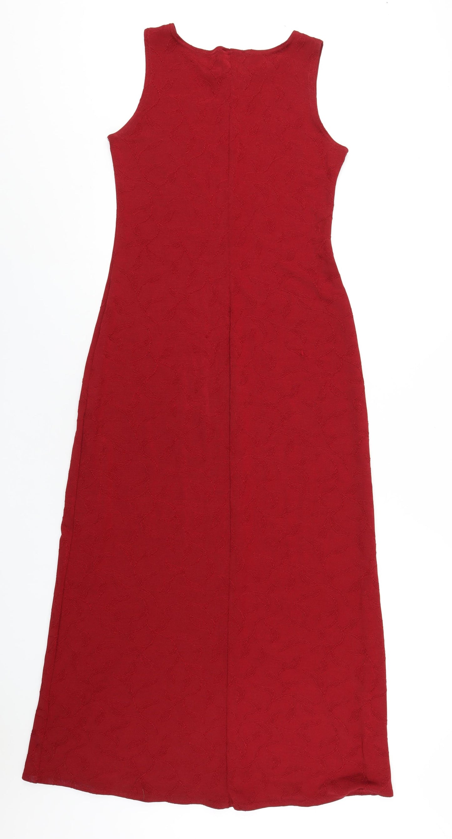 Topshop Womens Red Polyester A-Line Size 10 Round Neck Pullover