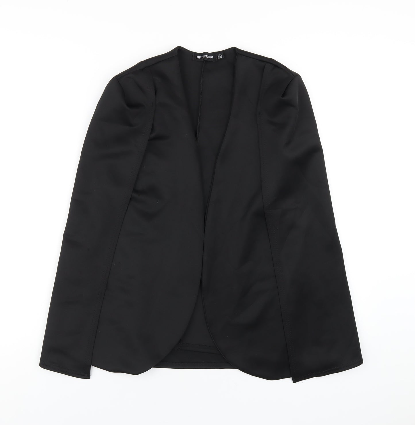 PRETTYLITTLETHING Womens Black Jacket Size 10