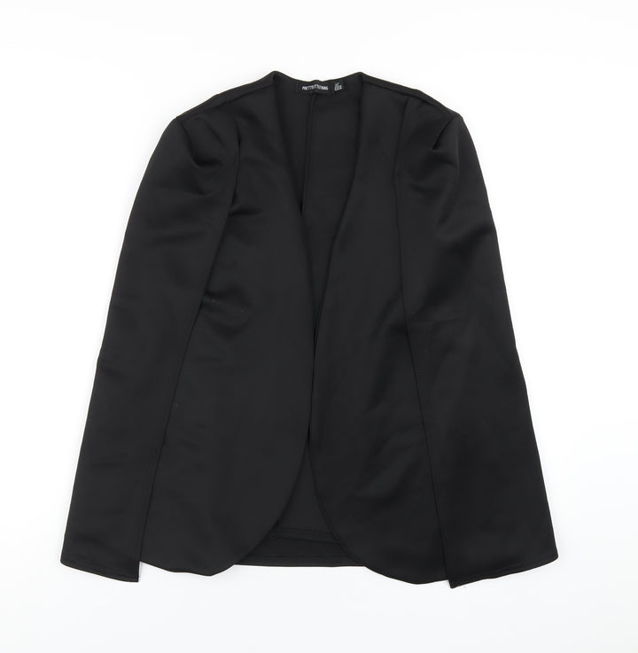PRETTYLITTLETHING Womens Black Jacket Size 10