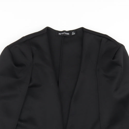 PRETTYLITTLETHING Womens Black Jacket Size 10
