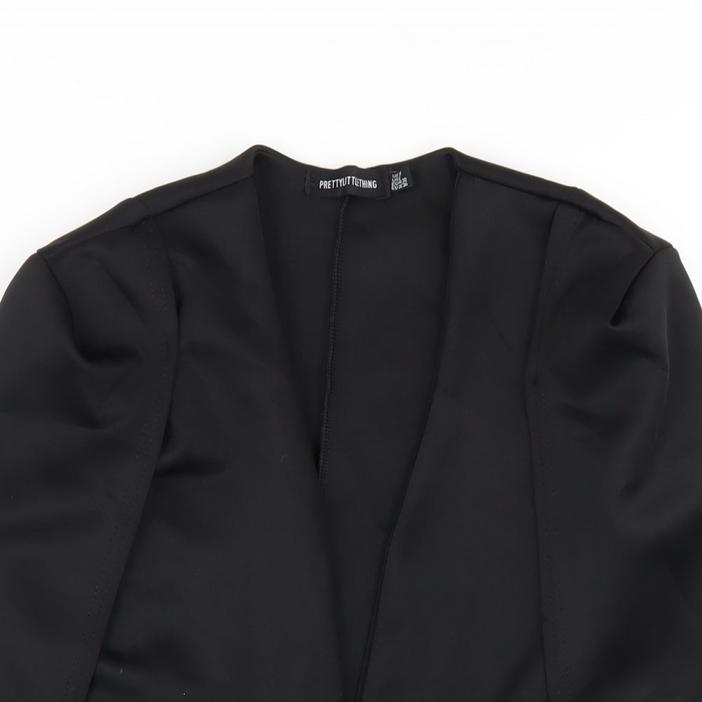 PRETTYLITTLETHING Womens Black Jacket Size 10