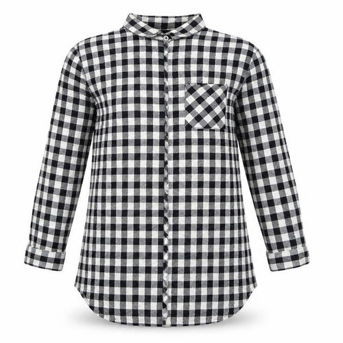 NEXT Girls Black Check Cotton Shirt Dress Size 10 Years Collared Button