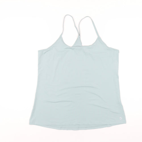 GOODMOVE Womens Green Polyester Camisole T-Shirt Size 18 Scoop Neck Pullover