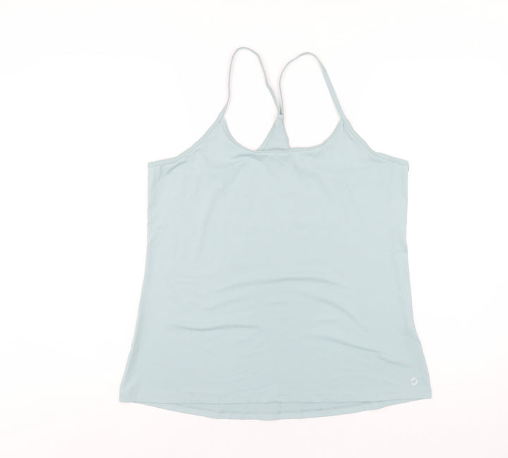 GOODMOVE Womens Green Polyester Camisole T-Shirt Size 18 Scoop Neck Pullover