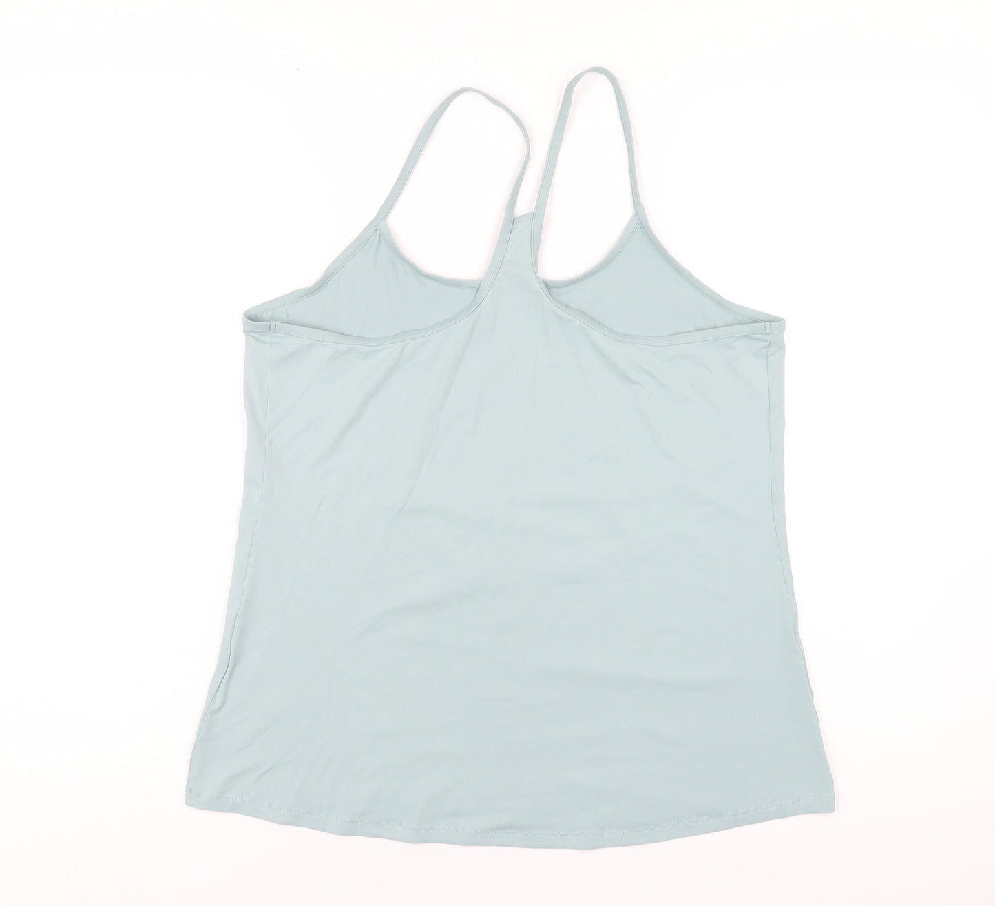GOODMOVE Womens Green Polyester Camisole T-Shirt Size 18 Scoop Neck Pullover