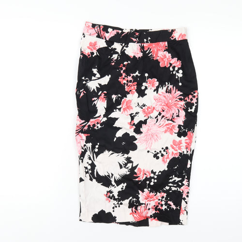 French Connection Womens Multicoloured Geometric Cotton Straight & Pencil Skirt Size 10 Zip