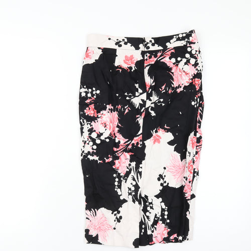 French Connection Womens Multicoloured Geometric Cotton Straight & Pencil Skirt Size 10 Zip