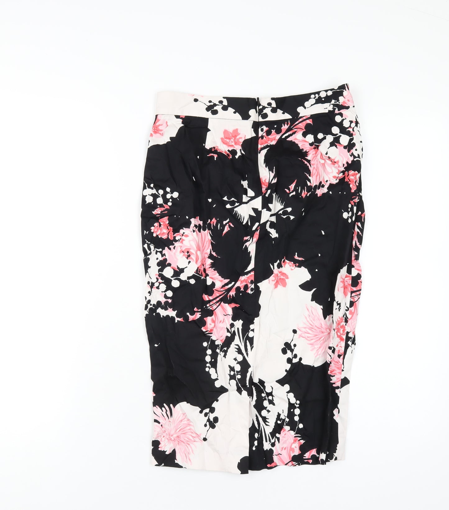 French Connection Womens Multicoloured Geometric Cotton Straight & Pencil Skirt Size 10 Zip