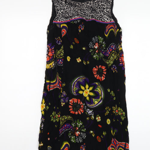 Miss Sixty Womens Multicoloured Geometric Viscose Tank Dress Size S Round Neck Pullover