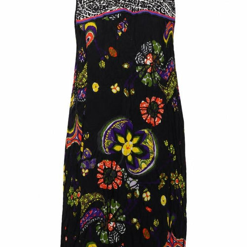 Miss Sixty Womens Multicoloured Geometric Viscose Tank Dress Size S Round Neck Pullover