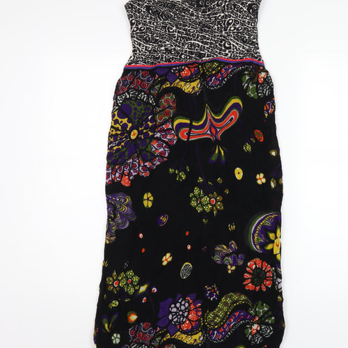 Miss Sixty Womens Multicoloured Geometric Viscose Tank Dress Size S Round Neck Pullover