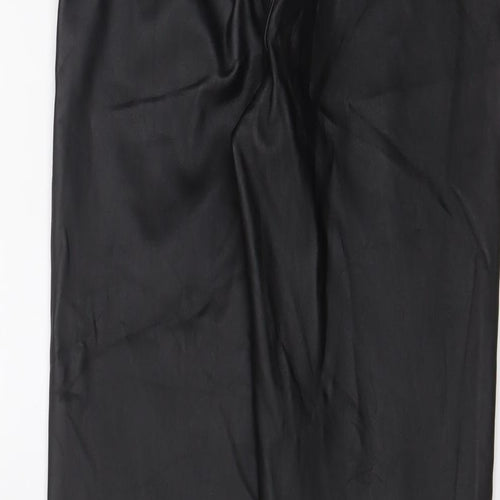 Hanel Hante Womens Black Polyurethane Trousers Size S L27 in Regular - Buttons