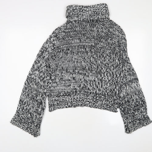 H&M Womens Black Roll Neck Acrylic Pullover Jumper Size S