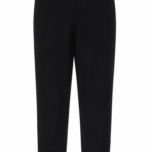 Marks and Spencer Womens Black Viscose Trousers Size 8 L28 in Regular Hook & Eye