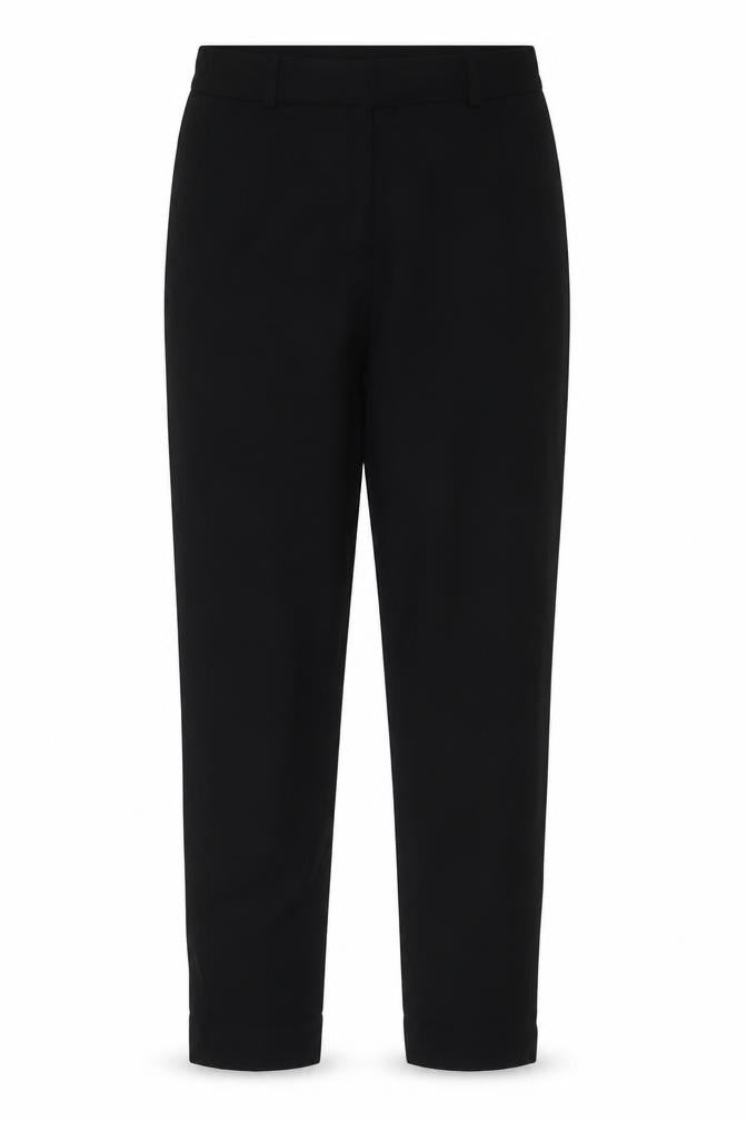 Marks and Spencer Womens Black Viscose Trousers Size 8 L28 in Regular Hook & Eye