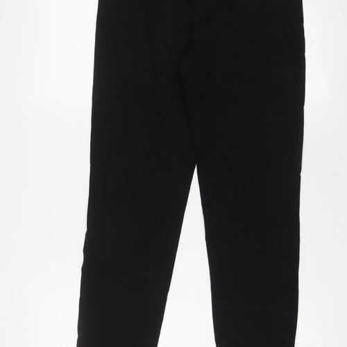 Marks and Spencer Womens Black Viscose Trousers Size 8 L28 in Regular Hook & Eye
