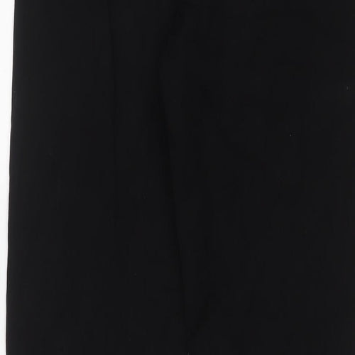 Marks and Spencer Womens Black Viscose Trousers Size 8 L28 in Regular Hook & Eye