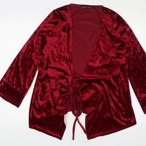 Jusdepm Womens Red Jacket Size S Tie - S/M
