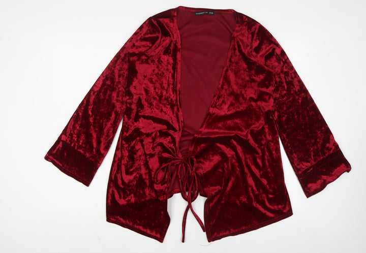 Jusdepm Womens Red Jacket Size S Tie - S/M