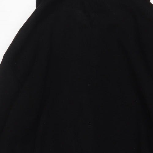 Etiquette Womens Black V-Neck Acrylic Cardigan Jumper Size XL - Belted