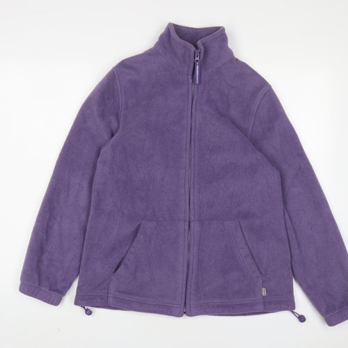 Maine Womens Purple Jacket Size 12 Zip - Zip Pockets
