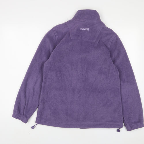 Maine Womens Purple Jacket Size 12 Zip - Zip Pockets