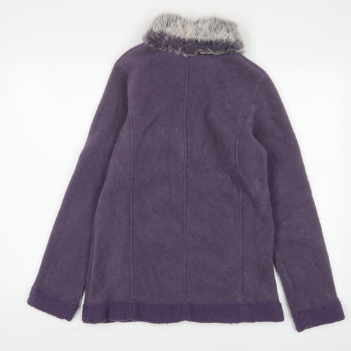 Marks and Spencer Womens Purple Jacket Size 12 Zip - Pockets