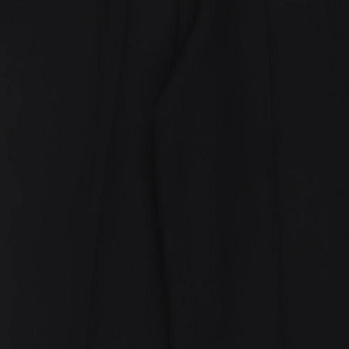 Marks and Spencer Mens Black Polyester Trousers Size 44 in L30 in Regular Hook & Eye - Long Leg, Pockets