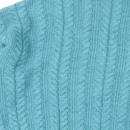 ASOS Womens Blue Crew Neck Cotton Pullover Jumper Size XS