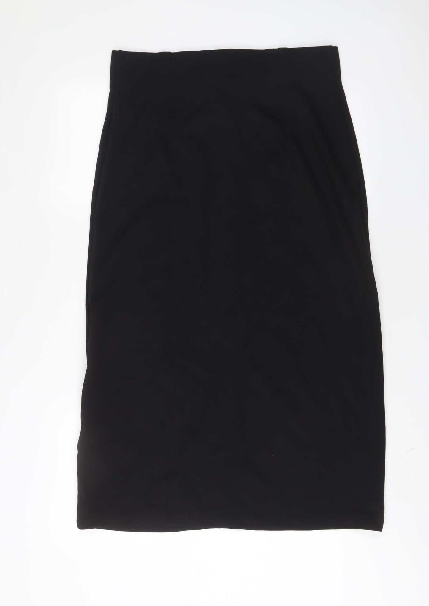 Marks and Spencer Womens Black Polyester A-Line Skirt Size 16 Zip