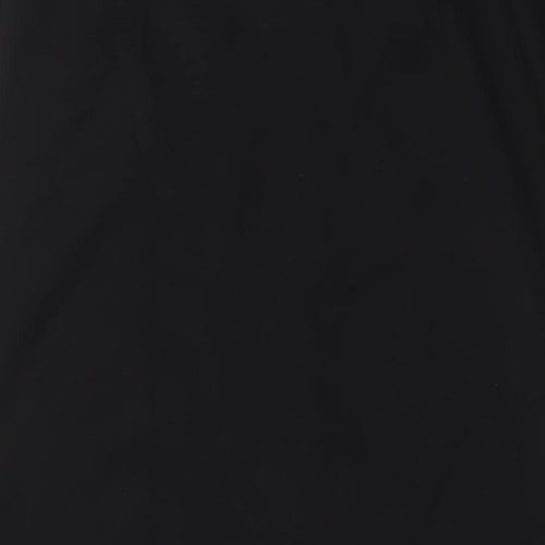 Marks and Spencer Womens Black Polyester A-Line Skirt Size 16 Zip