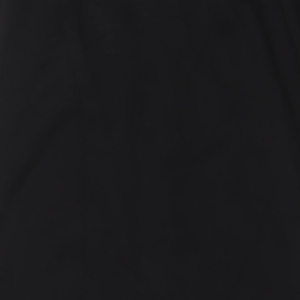 Marks and Spencer Womens Black Polyester A-Line Skirt Size 16 Zip