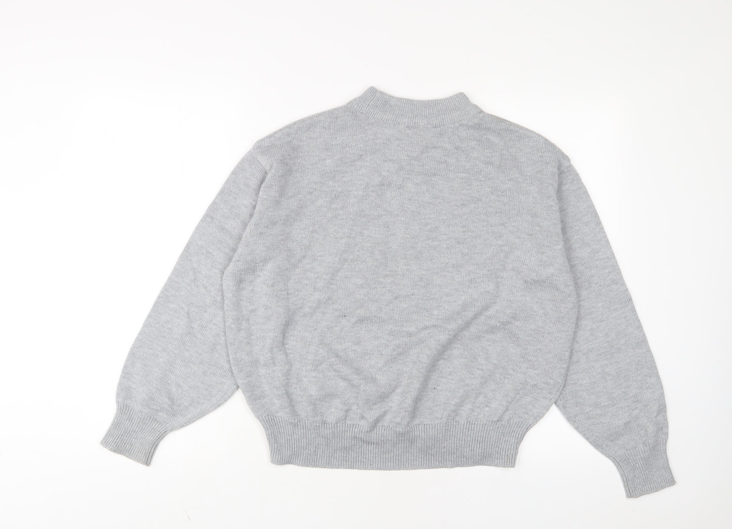 H&M Womens Grey Round Neck Polyester Pullover Jumper Size XS